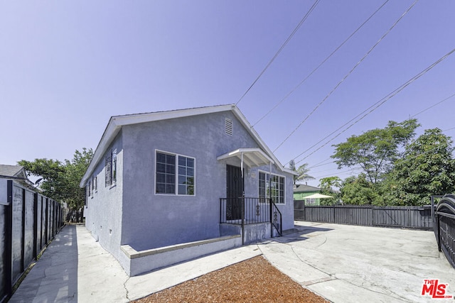 view of front of home with a patio