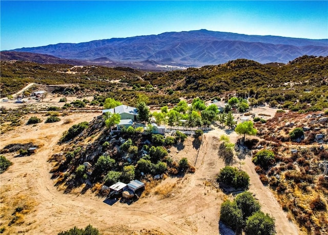 aerial view featuring a mountain view