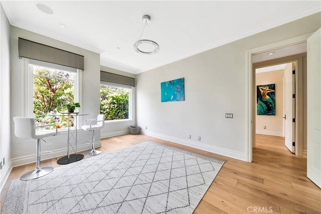 interior space with light wood-type flooring