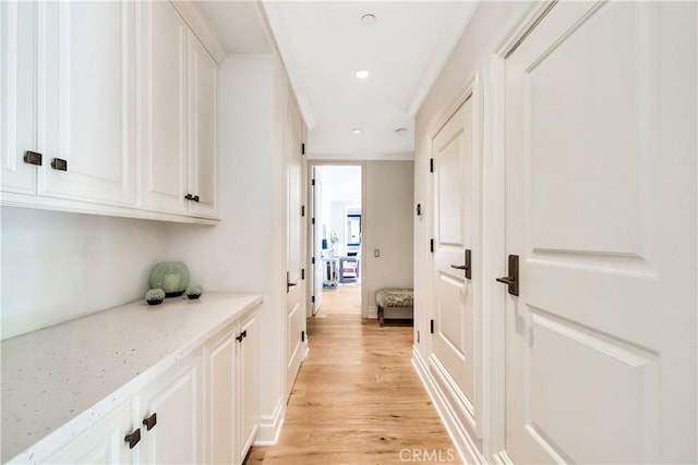 hallway featuring light hardwood / wood-style floors