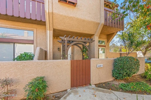 exterior space with a balcony