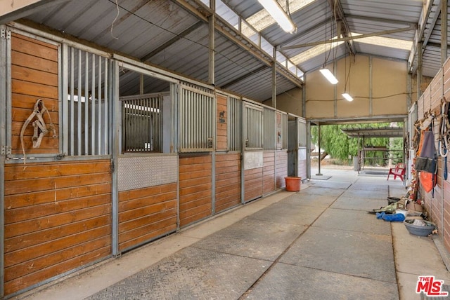 view of horse barn