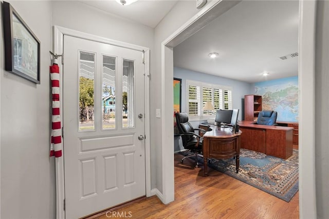 interior space featuring hardwood / wood-style flooring