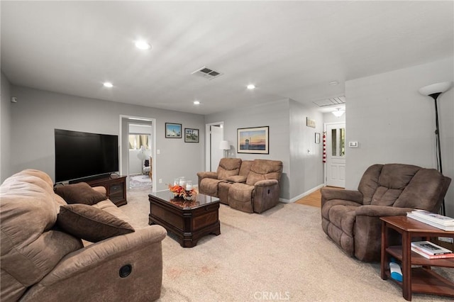 view of carpeted living room