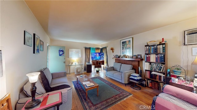 living room featuring hardwood / wood-style floors