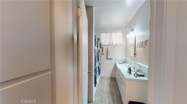 bathroom with vanity