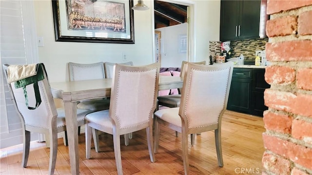 dining area featuring light hardwood / wood-style flooring