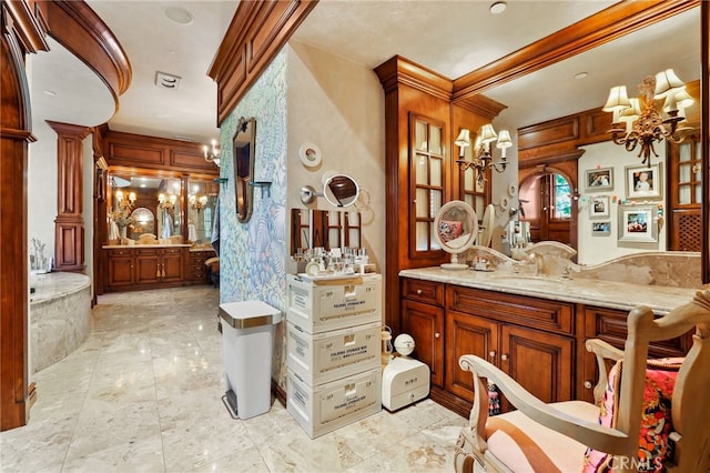 bathroom with vanity