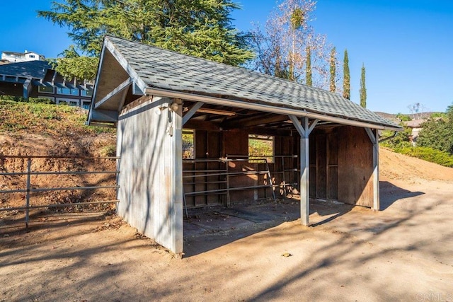 view of horse barn