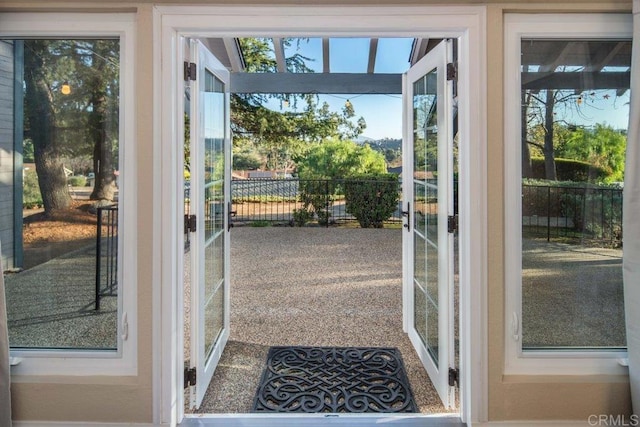 view of doorway to outside