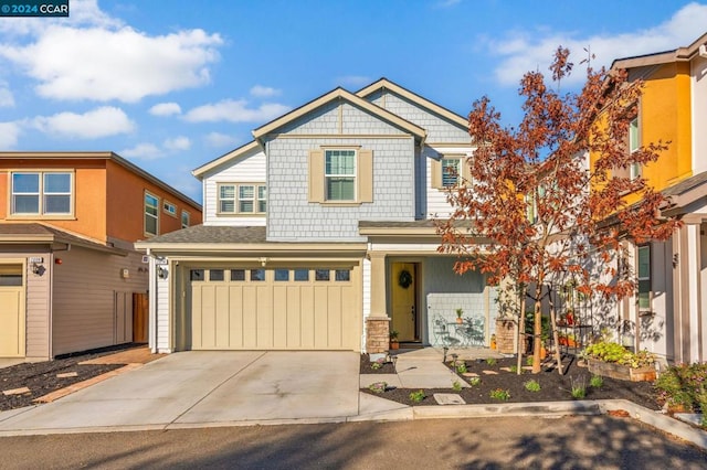 view of front of home featuring a garage