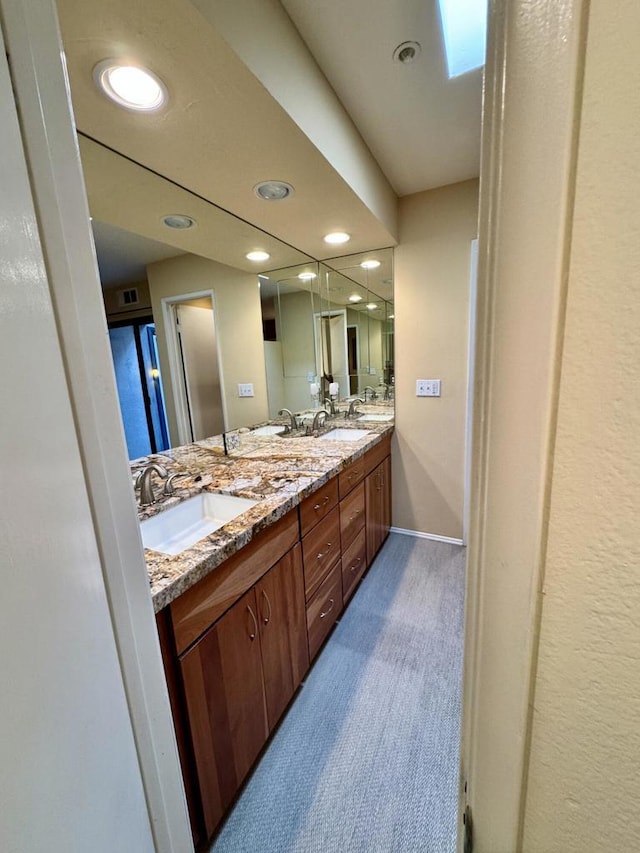 bathroom with vanity