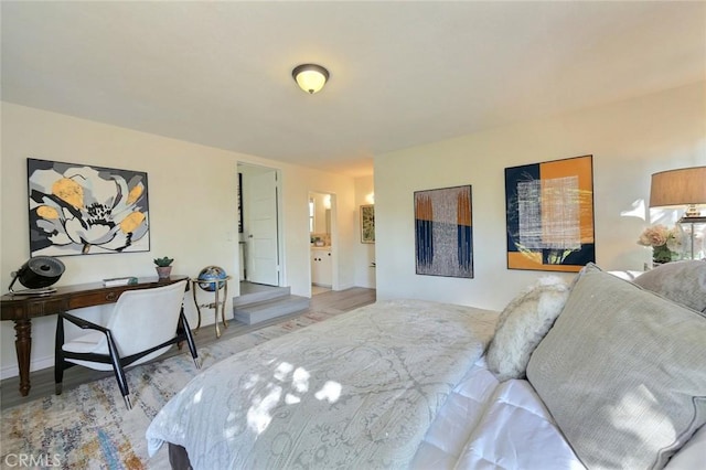 bedroom featuring light hardwood / wood-style flooring