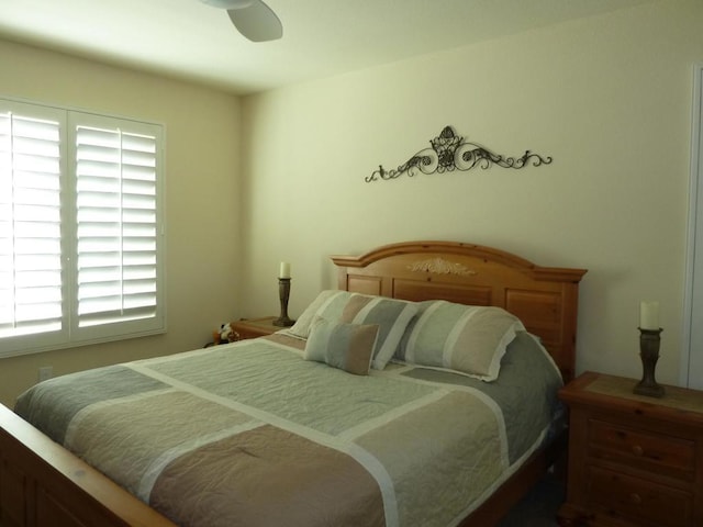 bedroom with ceiling fan