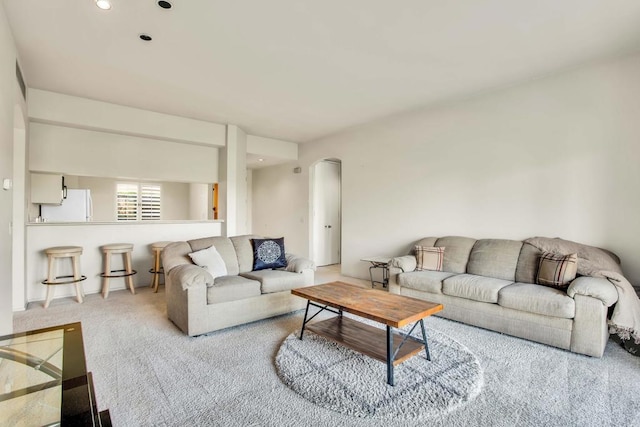 view of carpeted living room