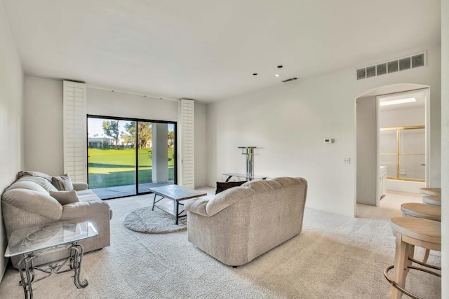 view of carpeted living room