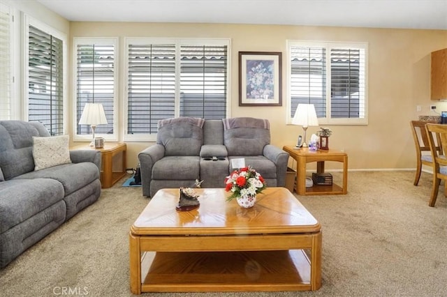 view of carpeted living room