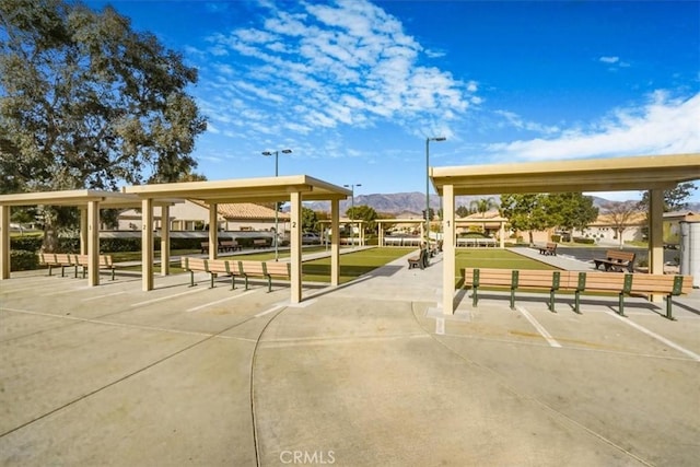 view of property's community with a mountain view