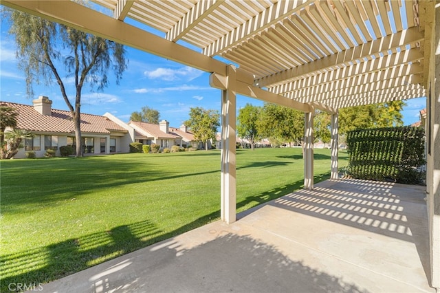 view of patio / terrace with a pergola