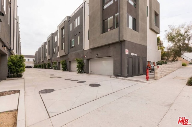 view of property featuring a garage