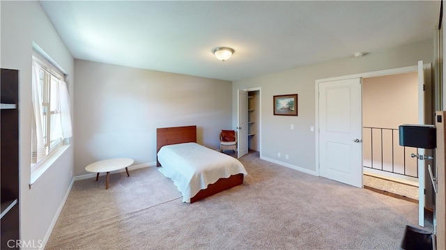 view of carpeted bedroom