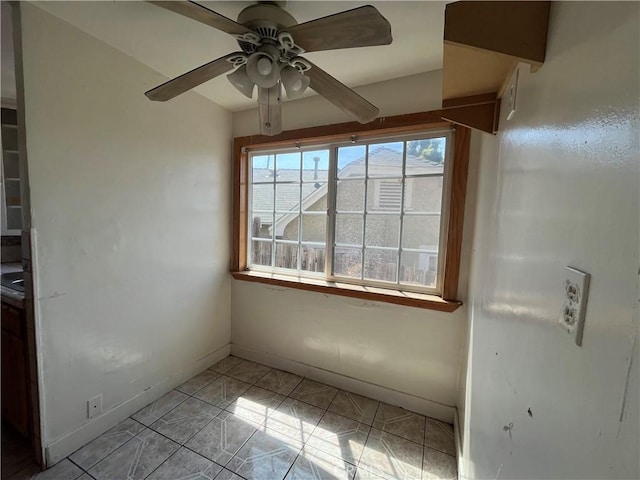 4419 Radium Dr, Los Angeles, CA 90032 - empty room featuring ceiling fan and tile patterned floors