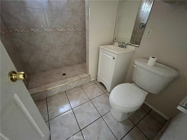 4419 Radium Dr, Los Angeles, CA 90032 - full bath featuring vanity, tile patterned flooring, and a tile shower