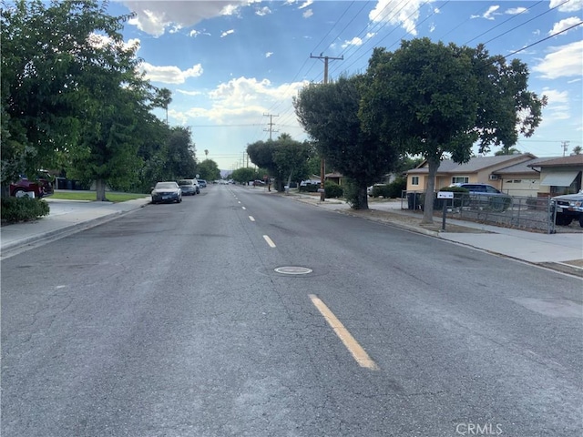 view of road