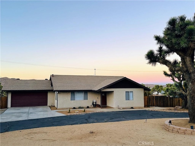 ranch-style house with a garage