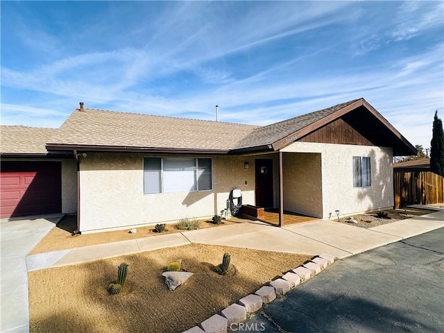 ranch-style house with a garage