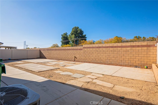 view of patio featuring central AC