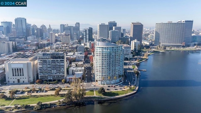 city view with a water view