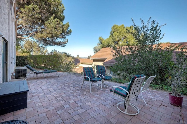 view of patio with central air condition unit