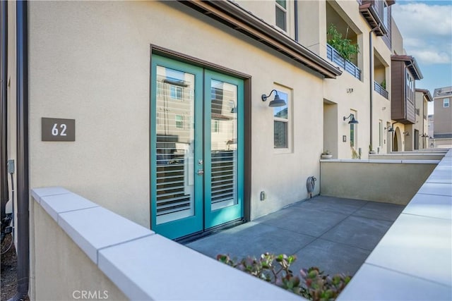 entrance to property with french doors