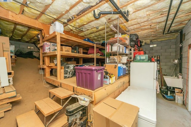 storage room with sink