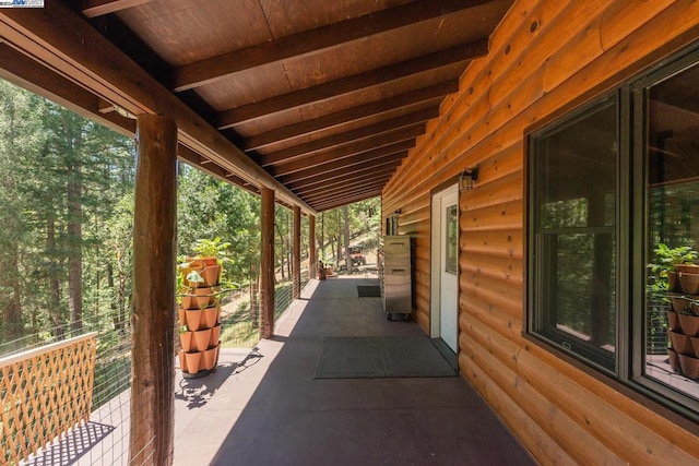 view of patio with a porch