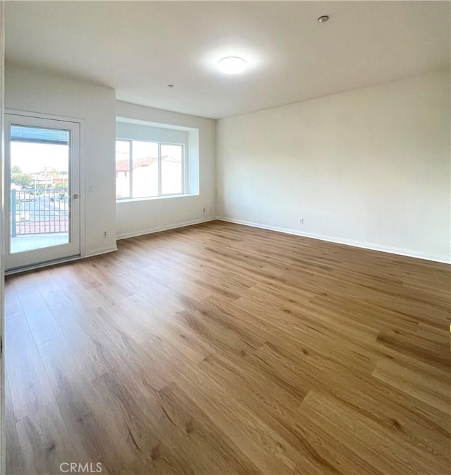 empty room featuring light wood-type flooring