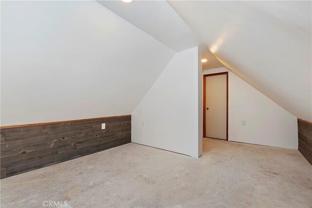 bonus room with lofted ceiling