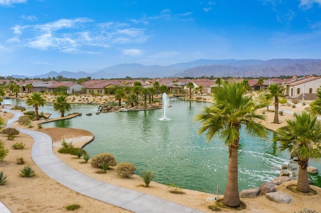 view of water feature featuring a mountain view