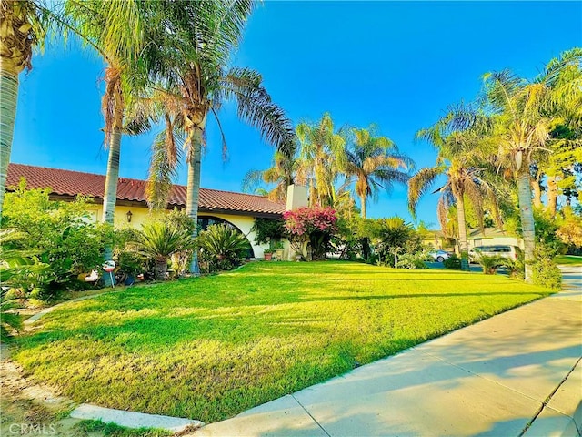 view of front of house featuring a front yard