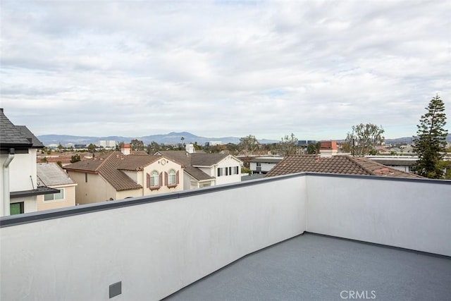 balcony with a mountain view