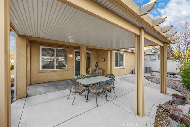 view of patio with central AC