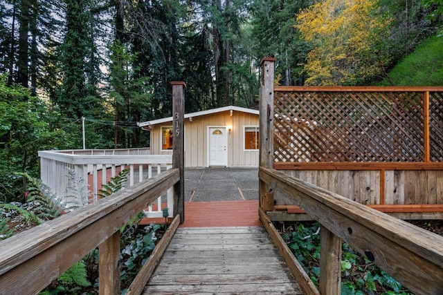 view of wooden deck