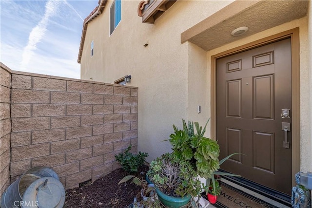 view of doorway to property