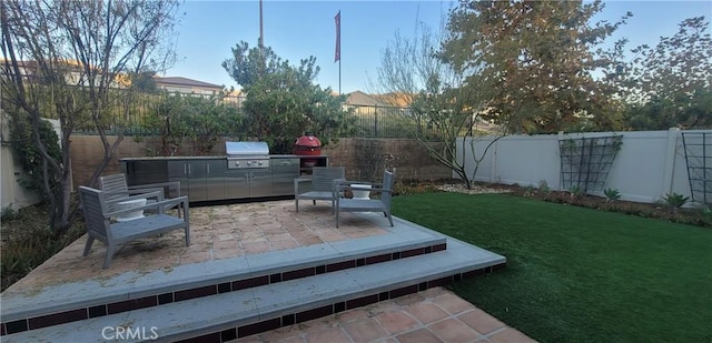 view of yard with a patio