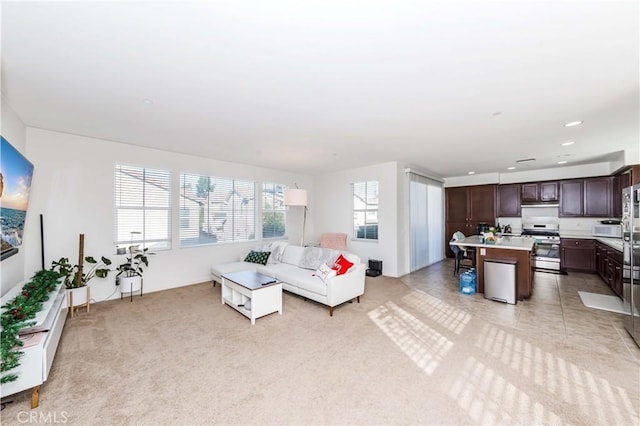 view of carpeted living room