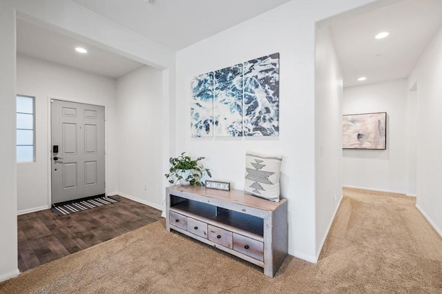 view of carpeted entryway