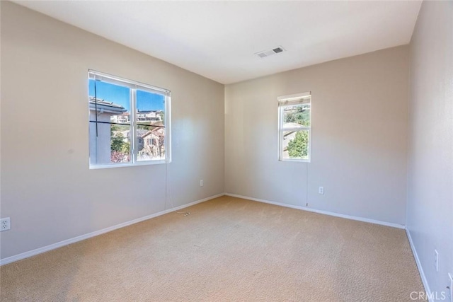 view of carpeted empty room