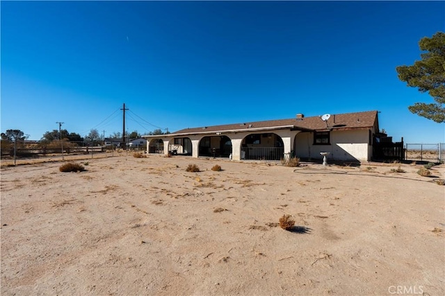 view of back of property