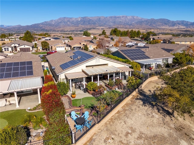 bird's eye view featuring a mountain view